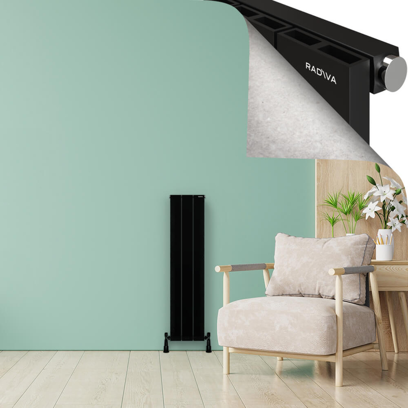ENCELIA Radiateur en Aluminium 1200x280 Noir