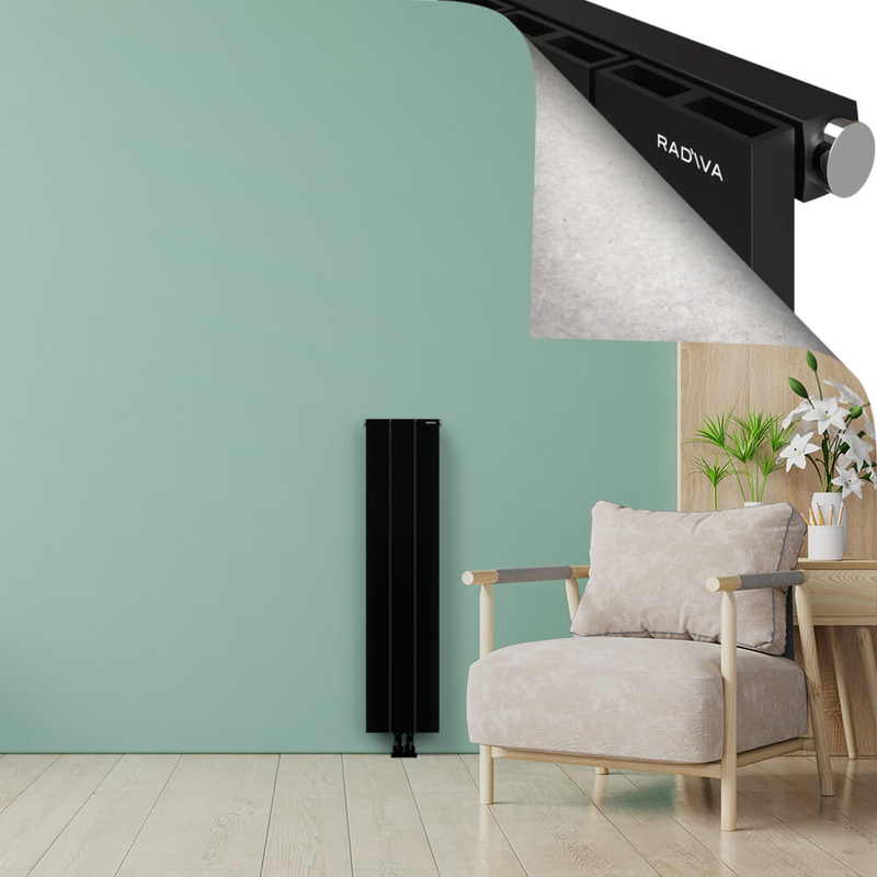 ENCELIA Radiateur en Aluminium 1200x280 Noir