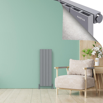 ENCELIA Radiateur en Aluminium 1200x375 Gris - Thumbnail