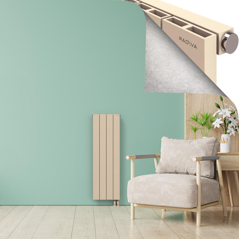 ENCELIA Radiateur en Aluminium 1200x375 Cappuccino
