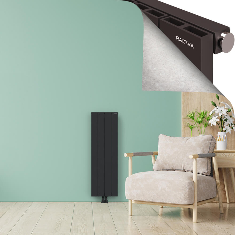 ENCELIA Radiateur en Aluminium 1200x375 Anthracite Foncé