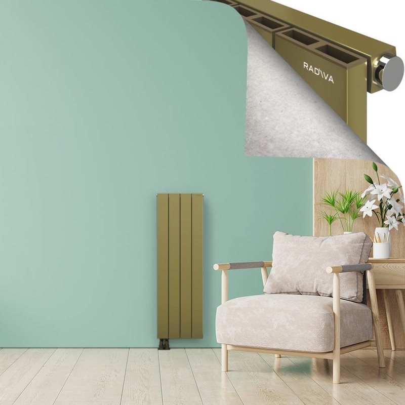 ENCELIA Radiateur en Aluminium 1200x375 Plasma Laiton