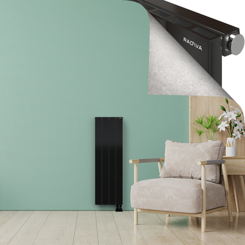 ENCELIA Aluminium Radiator 1200x375 Plasma Black