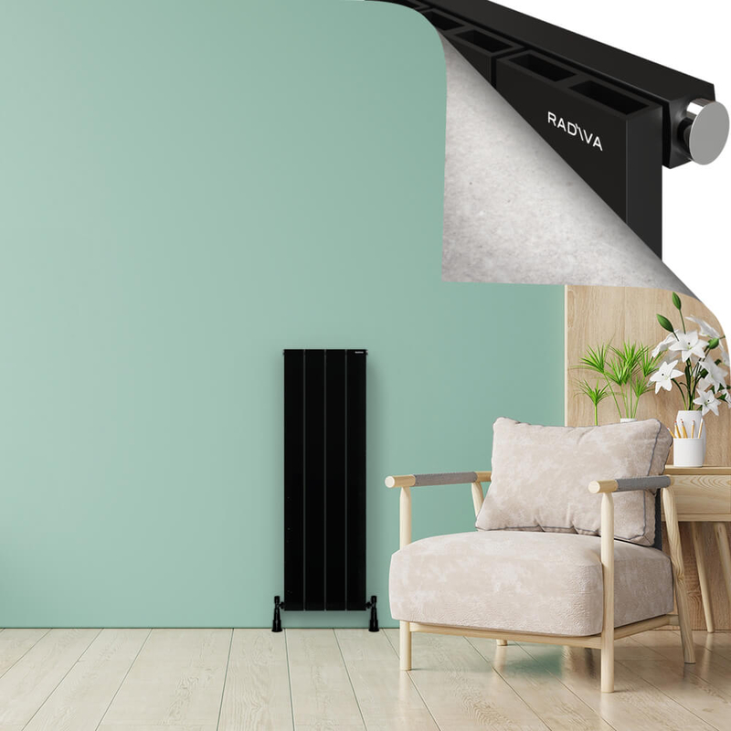 ENCELIA Radiateur en Aluminium 1200x375 Noir