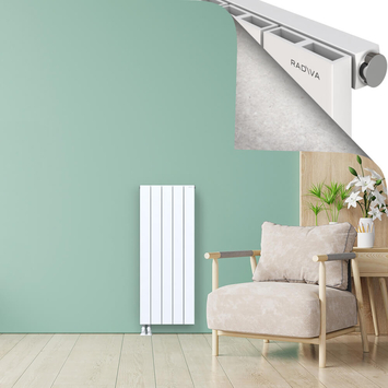 ENCELIA Radiateur en Aluminium 1200x470 Blanc - Thumbnail