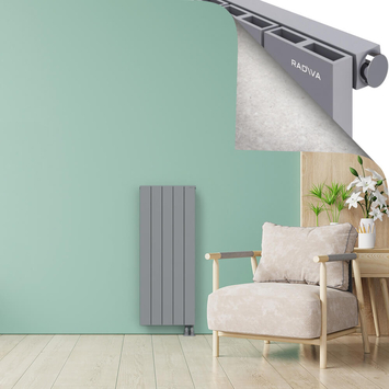 ENCELIA Radiateur en Aluminium 1200x470 Gris - Thumbnail