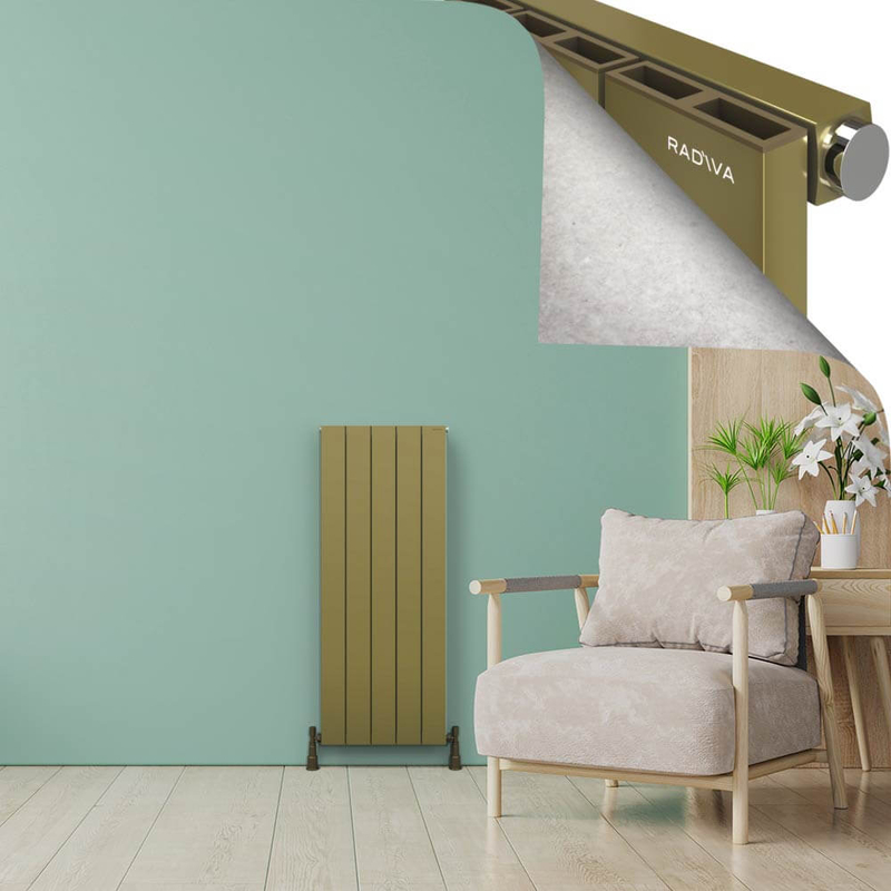 ENCELIA Aluminium Radiator 1200x470 Plasma Brass