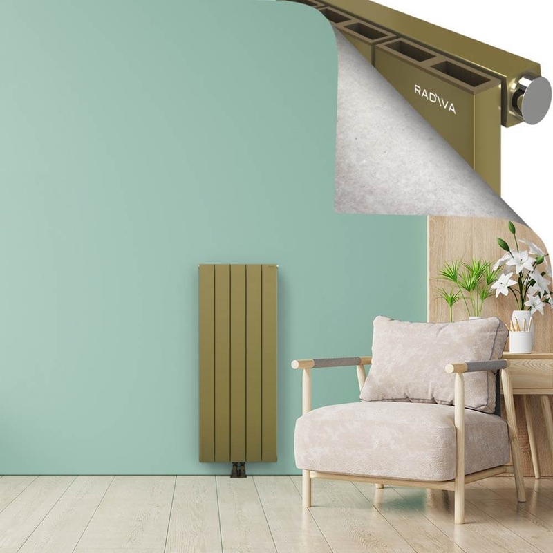 ENCELIA Radiateur en Aluminium 1200x470 Plasma Laiton