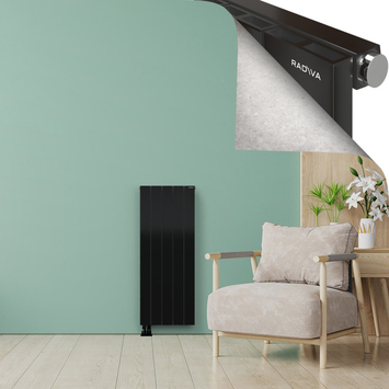 ENCELIA Radiateur en Aluminium 1200x470 Plasma Noir - Thumbnail