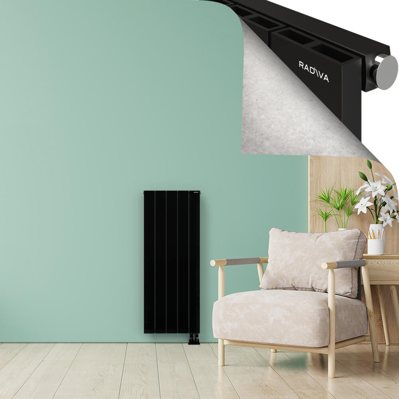 ENCELIA Radiateur en Aluminium 1200x470 Noir
