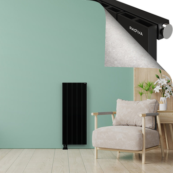 ENCELIA Radiateur en Aluminium 1200x470 Noir - Thumbnail