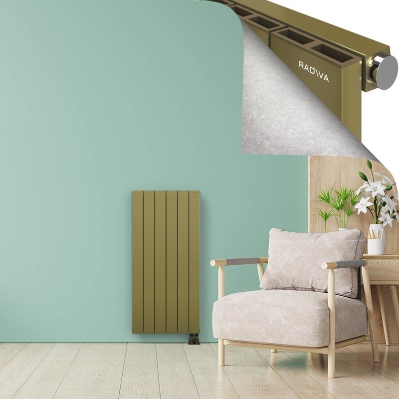 ENCELIA Radiateur en Aluminium 1200x565 Plasma Laiton