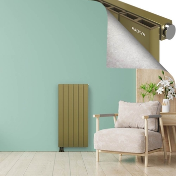 ENCELIA Radiateur en Aluminium 1200x565 Plasma Laiton - Thumbnail