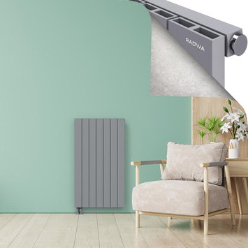 ENCELIA Radiateur en Aluminium 1200x660 Gris - Thumbnail
