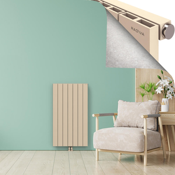 ENCELIA Radiateur en Aluminium 1200x660 Cappuccino - Thumbnail