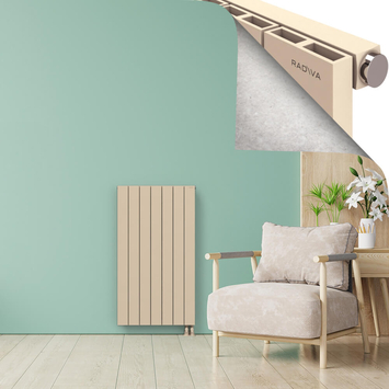 ENCELIA Radiateur en Aluminium 1200x660 Cappuccino - Thumbnail