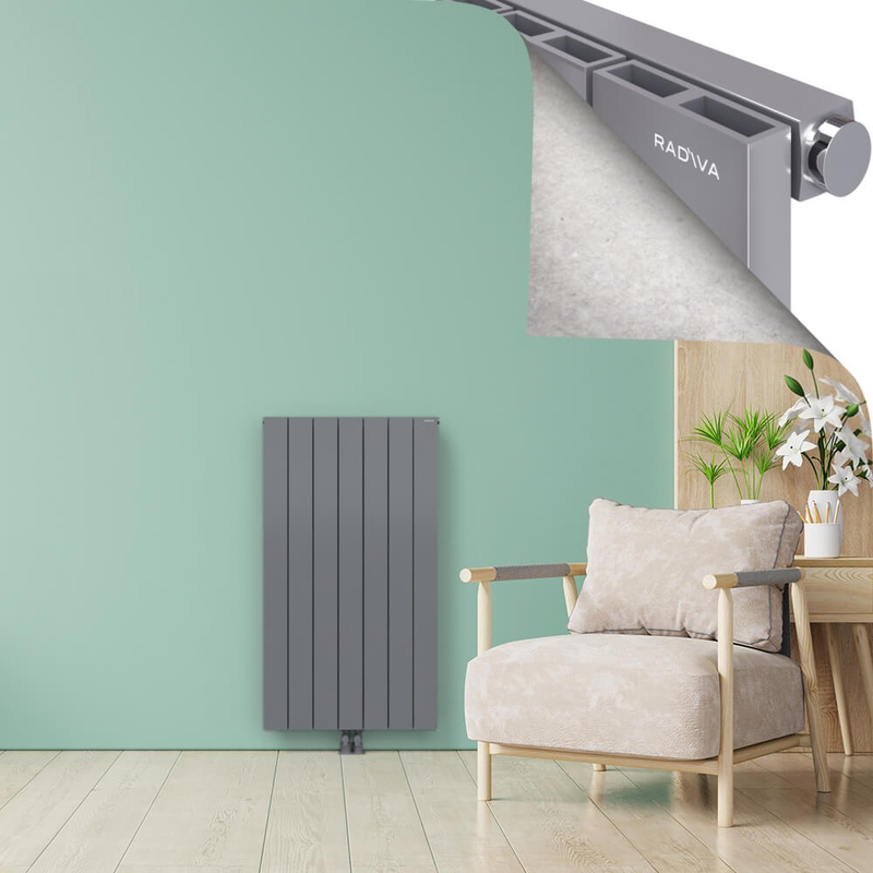 ENCELIA Radiateur en Aluminium 1200x660 Plasma Gris