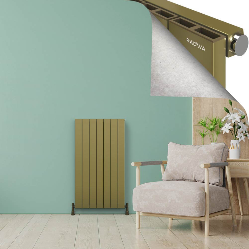 ENCELIA Radiateur en Aluminium 1200x660 Plasma Laiton