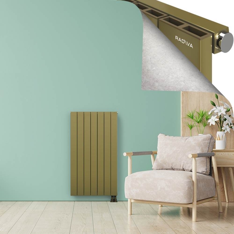 ENCELIA Radiateur en Aluminium 1200x660 Plasma Laiton