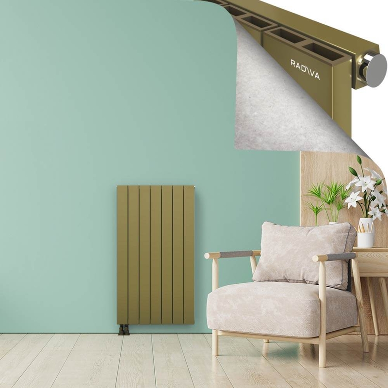 ENCELIA Radiateur en Aluminium 1200x660 Plasma Laiton