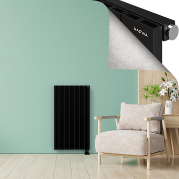 ENCELIA Radiateur en Aluminium 1200x660 Noir - Thumbnail