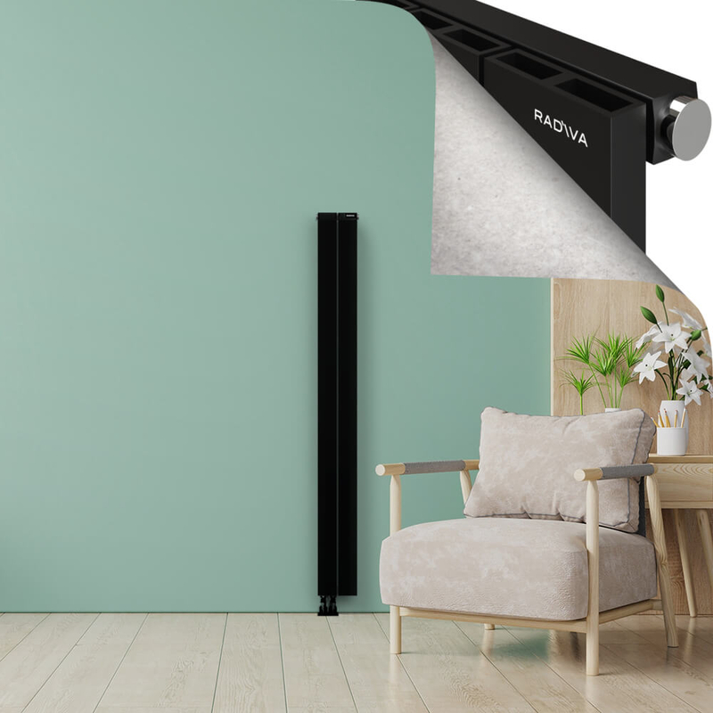 ENCELIA Radiateur en Aluminium 1800x185 Noir