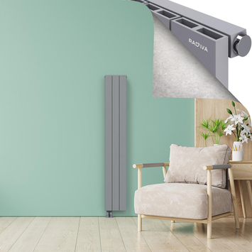 ENCELIA Radiateur en Aluminium 1800x280 Gris - Thumbnail
