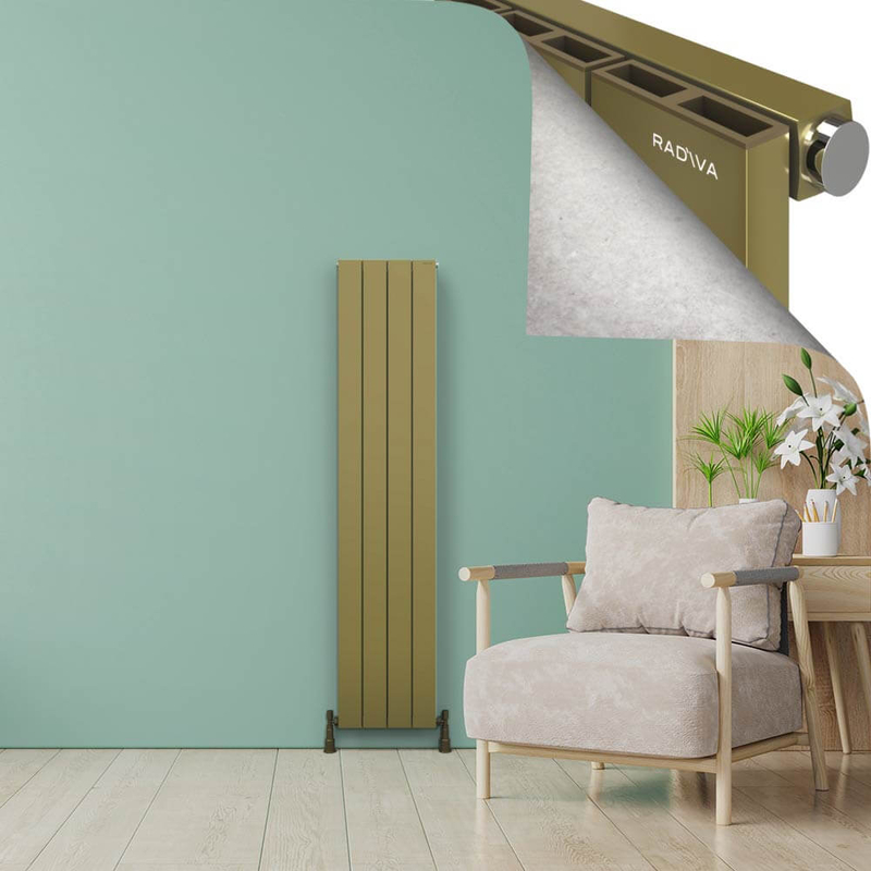 ENCELIA Radiateur en Aluminium 1800x375 Plasma Laiton