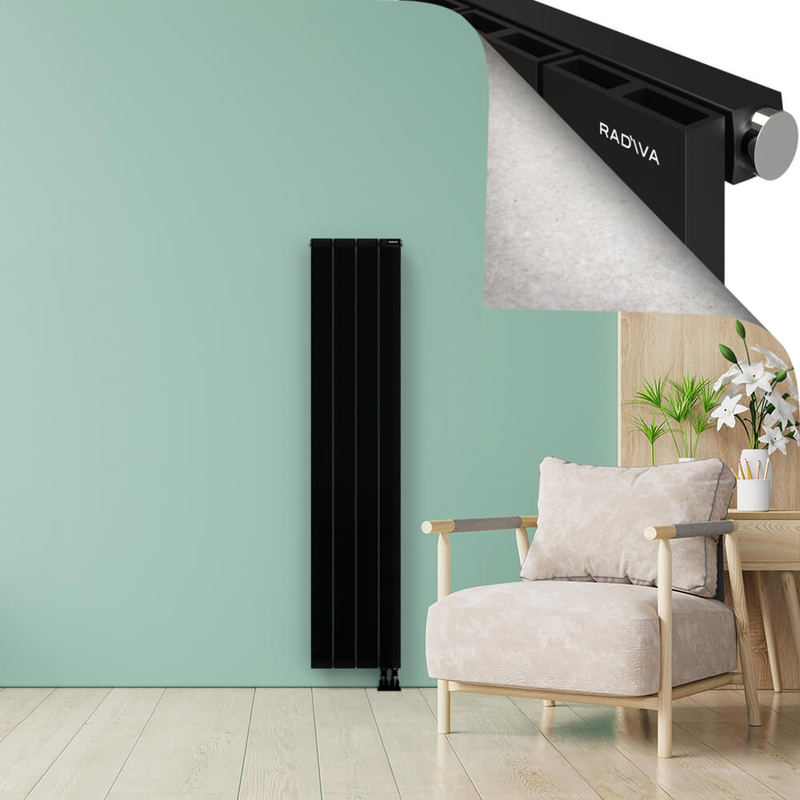 ENCELIA Radiateur en Aluminium 1800x375 Noir