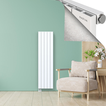 ENCELIA Radiateur en Aluminium 1800x470 Blanc - Thumbnail