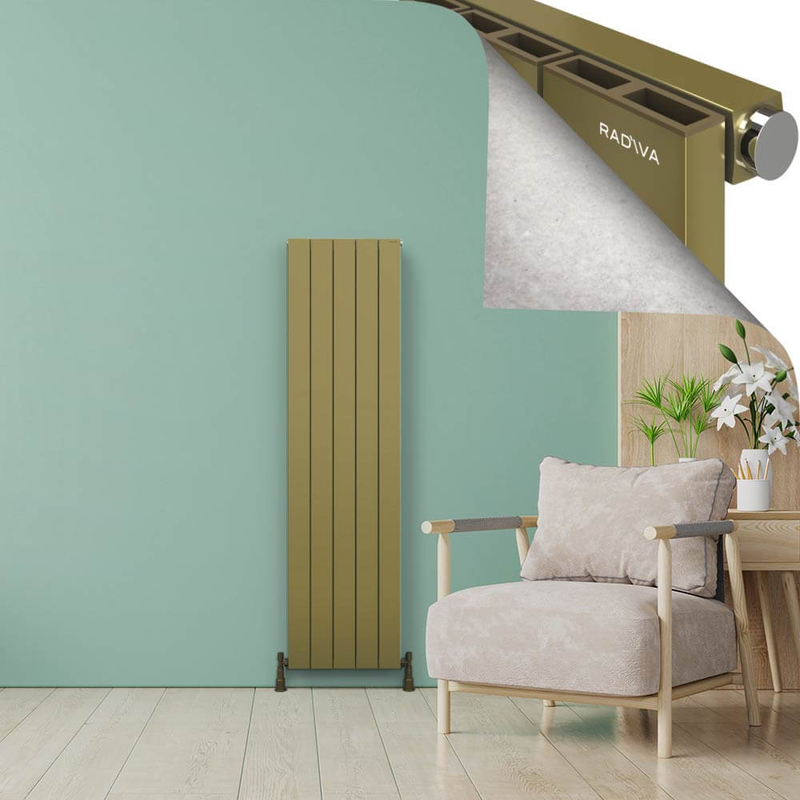 ENCELIA Radiateur en Aluminium 1800x470 Plasma Laiton
