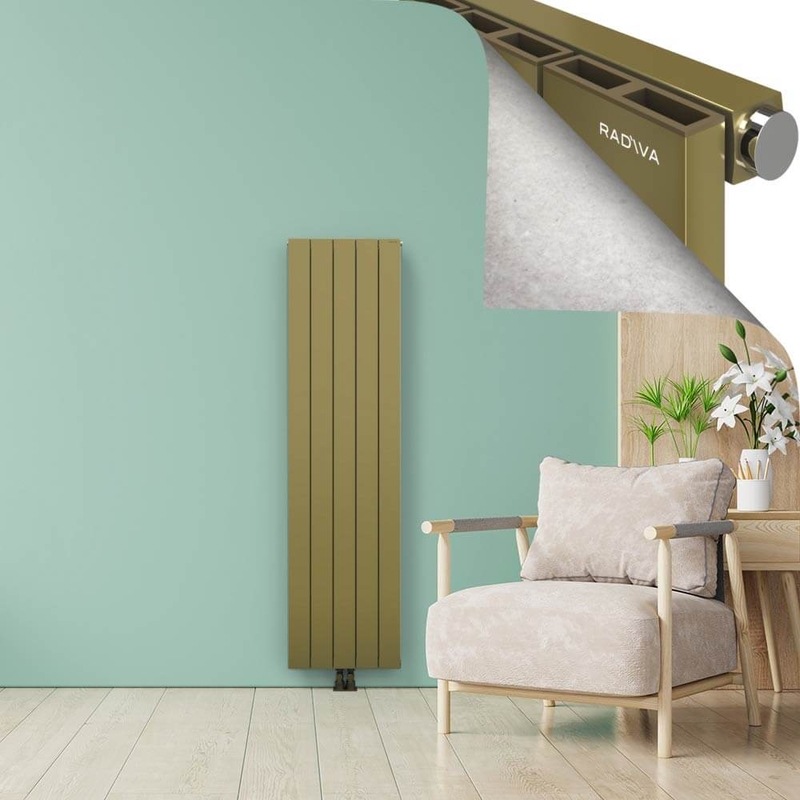 ENCELIA Radiateur en Aluminium 1800x470 Plasma Laiton