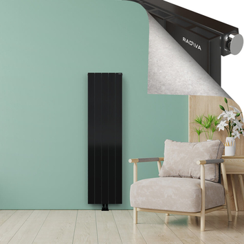 ENCELIA Radiateur en Aluminium 1800x470 Plasma Noir - Thumbnail