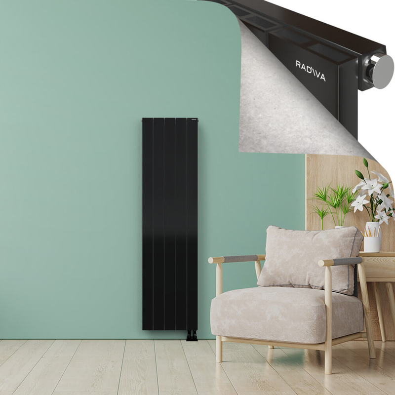 ENCELIA Radiateur en Aluminium 1800x470 Plasma Noir