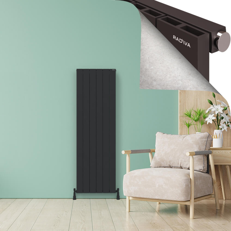 ENCELIA Radiateur en Aluminium 1800x565 Anthracite Foncé