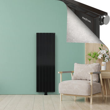 ENCELIA Radiateur en Aluminium 1800x565 Plasma Noir - Thumbnail