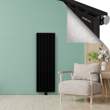 ENCELIA Radiateur en Aluminium 1800x565 Noir - Thumbnail