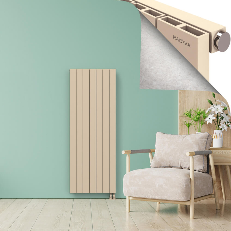 ENCELIA Radiateur en Aluminium 1800x660 Cappuccino
