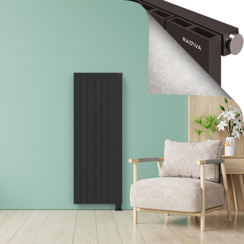ENCELIA Radiateur en Aluminium 1800x660 Anthracite Foncé - Thumbnail