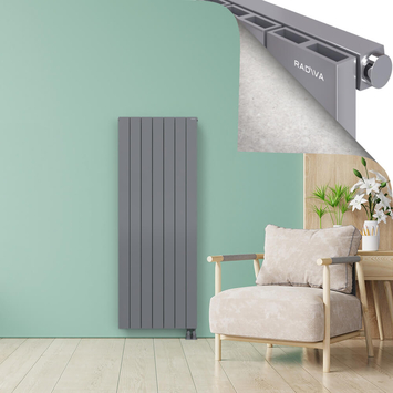 ENCELIA Radiateur en Aluminium 1800x660 Plasma Gris - Thumbnail