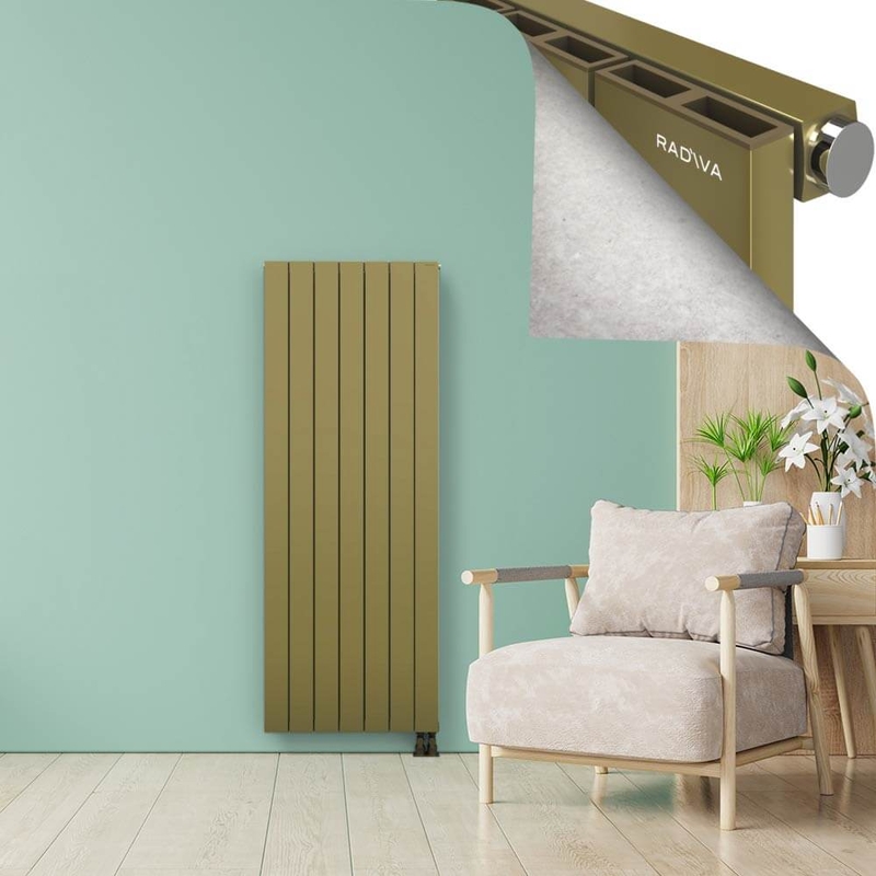 ENCELIA Radiateur en Aluminium 1800x660 Plasma Laiton