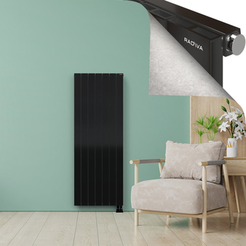 ENCELIA Radiateur en Aluminium 1800x660 Plasma Noir - Thumbnail