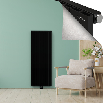 ENCELIA Radiateur en Aluminium 1800x660 Noir - Thumbnail