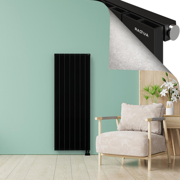 ENCELIA Radiateur en Aluminium 1800x660 Noir - Thumbnail