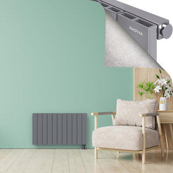 ENCELIA Radiateur en Aluminium 600x1040 Plasma Gris - Thumbnail