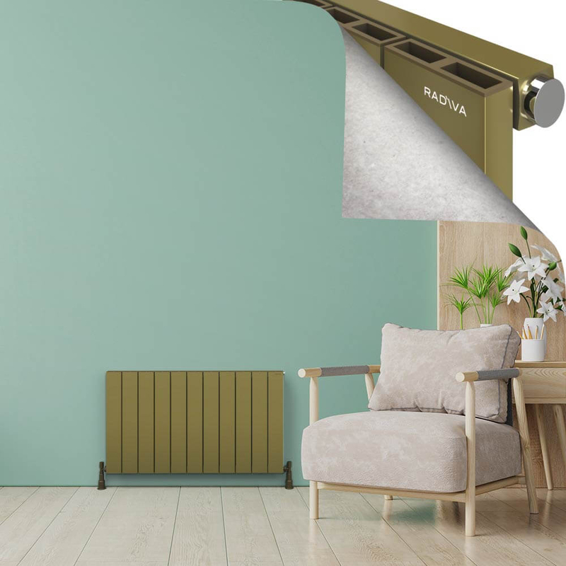 ENCELIA Aluminium Radiator 600x1040 Plasma Brass