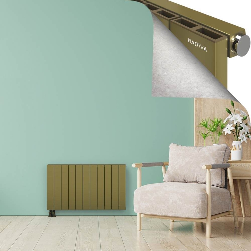 ENCELIA Aluminium Radiator 600x1040 Plasma Brass