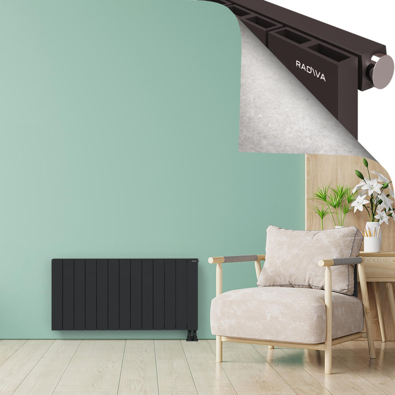 ENCELIA Radiateur en Aluminium 600x1230 Anthracite Foncé