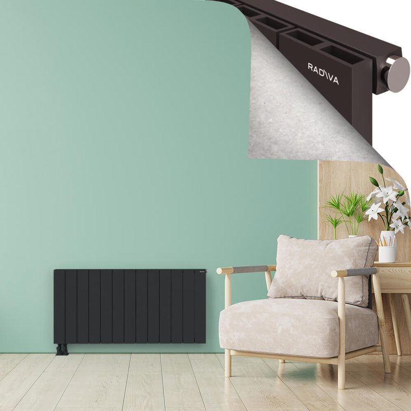 ENCELIA Radiateur en Aluminium 600x1230 Anthracite Foncé