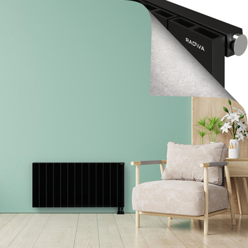 ENCELIA Aluminium Radiator 600x1230 Black - Thumbnail